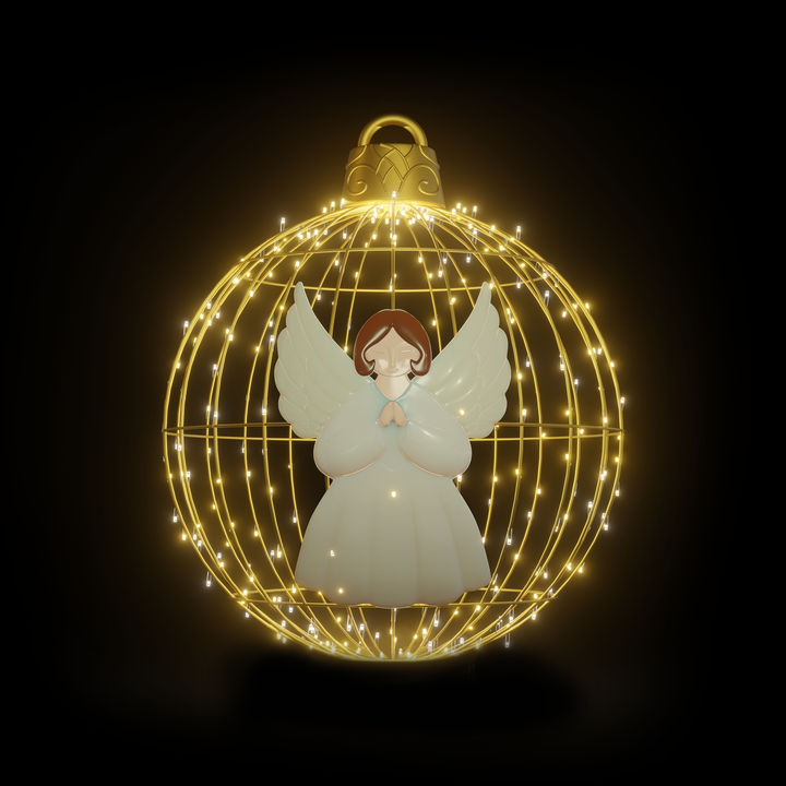 Christmas Ball "Angel" 4ft Warm White - Hanging