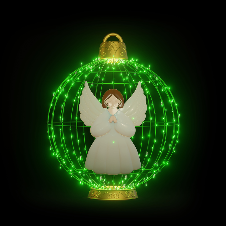 Christmas Ball "Angel" 4ft Green - Standing