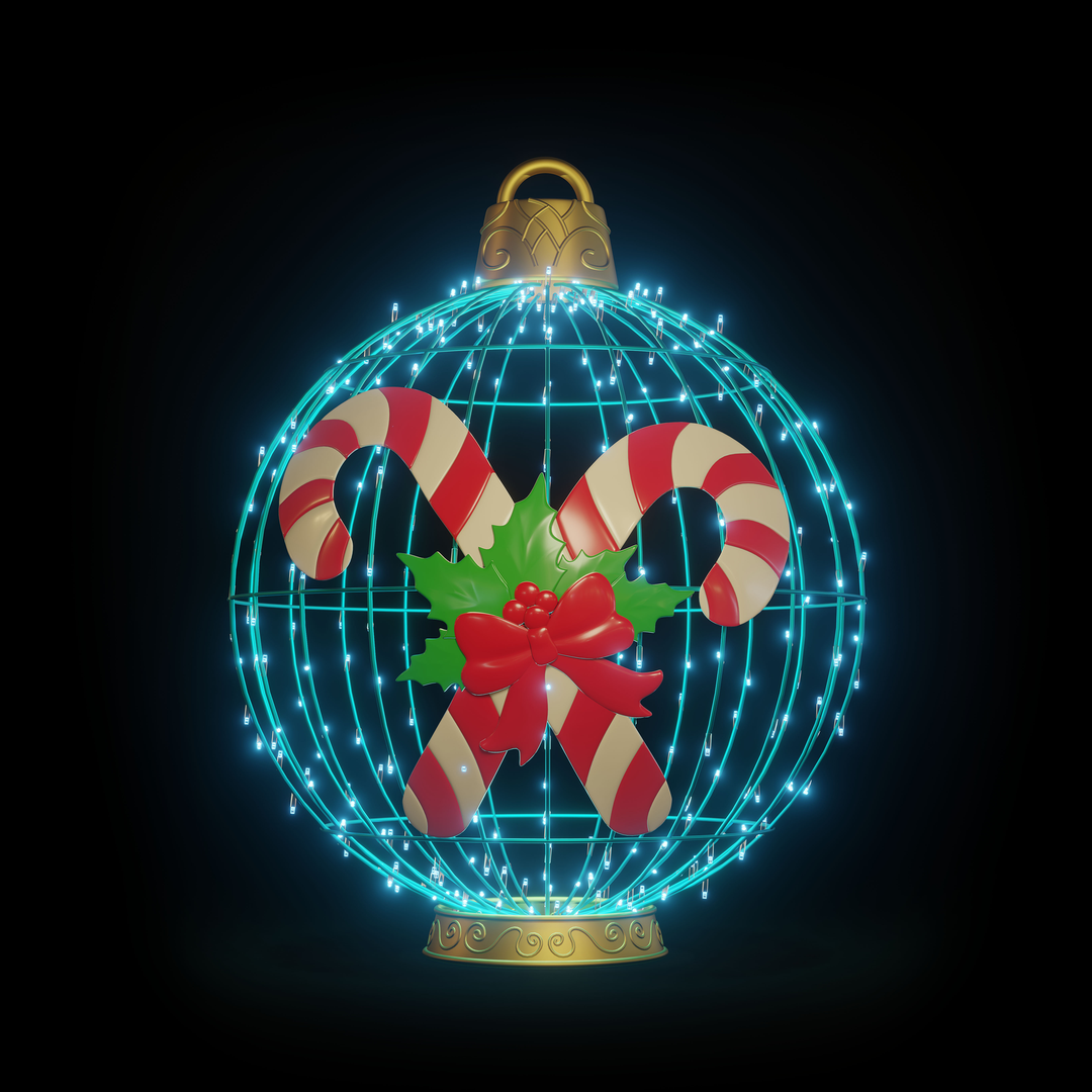 Christmas Ball "Reindeer" 4ft Turquoise - Standing