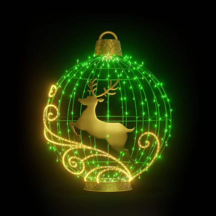Christmas Ball "Reindeer" 4ft Green - Standing