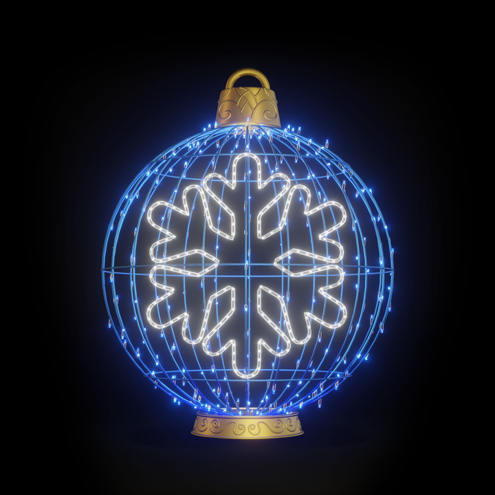 Christmas Ball "Snowflake" 4ft Blue - Standing