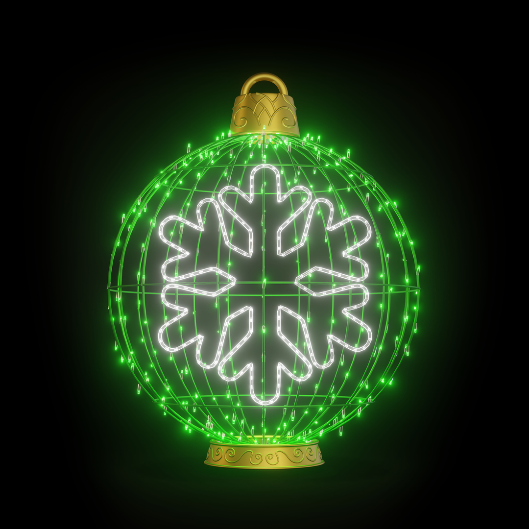 Christmas Ball "Snowflake" 4ft Green - Standing