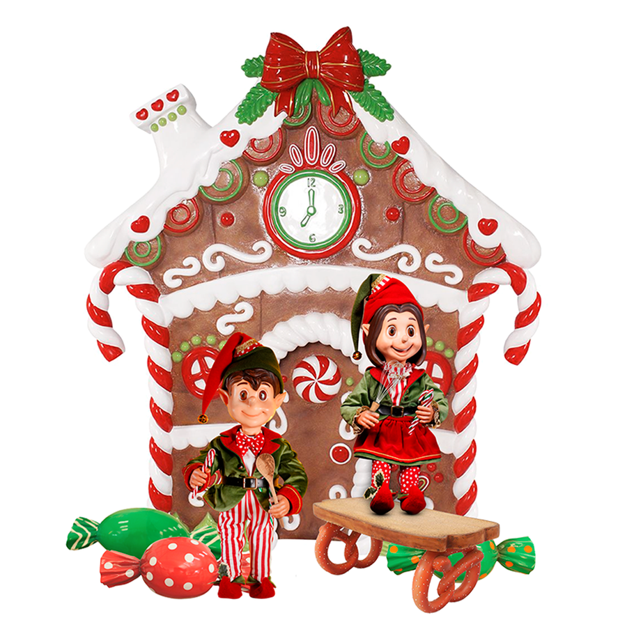 Gingerbread House with Candy Elves