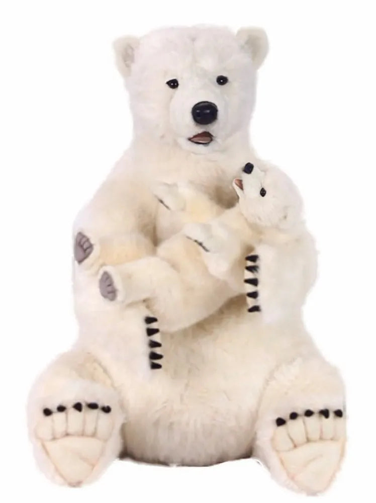 (A) Polar Bear Mama with Baby 77cmH