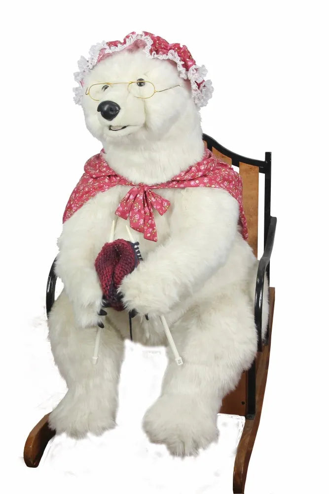 (A) Polar Bear Mama on Rocking Chair 95cmH
