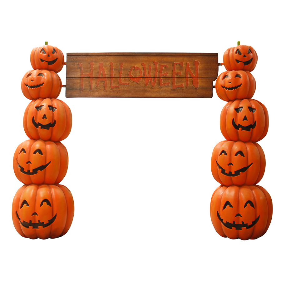 Pumpkin Archway with Halloween written on top