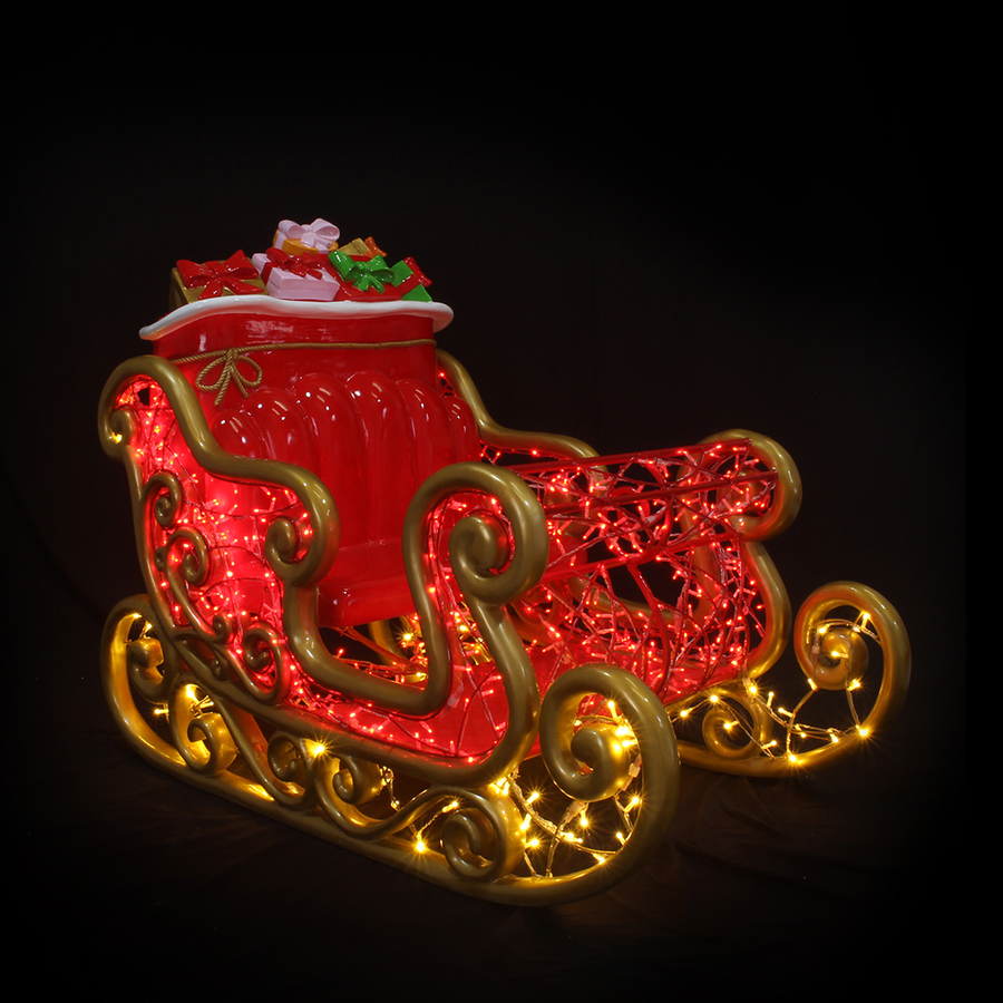 Santa Sleigh Red